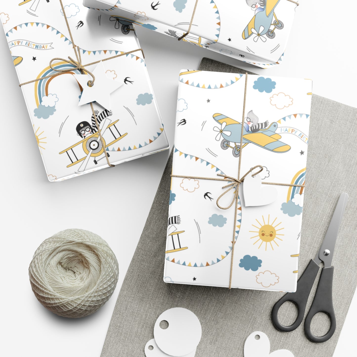 Space Astronaut Kids Wrapping Paper, Baby Shower Gift Wrap Roll, Birthday Gift Wrap, Boys Birthday