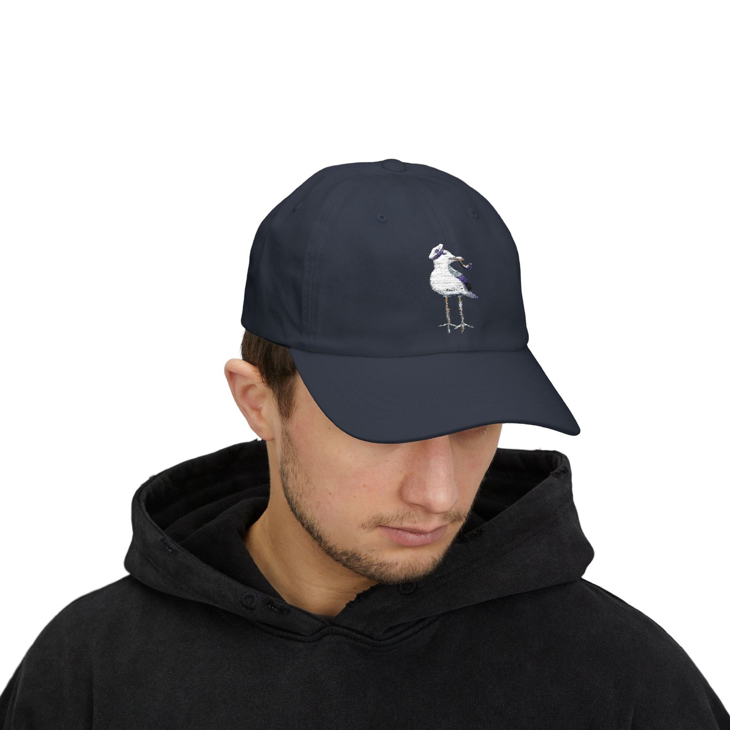 Embroidered Coastal "Captain Seagull" with Pipe Hat - Summer Capsule Collection