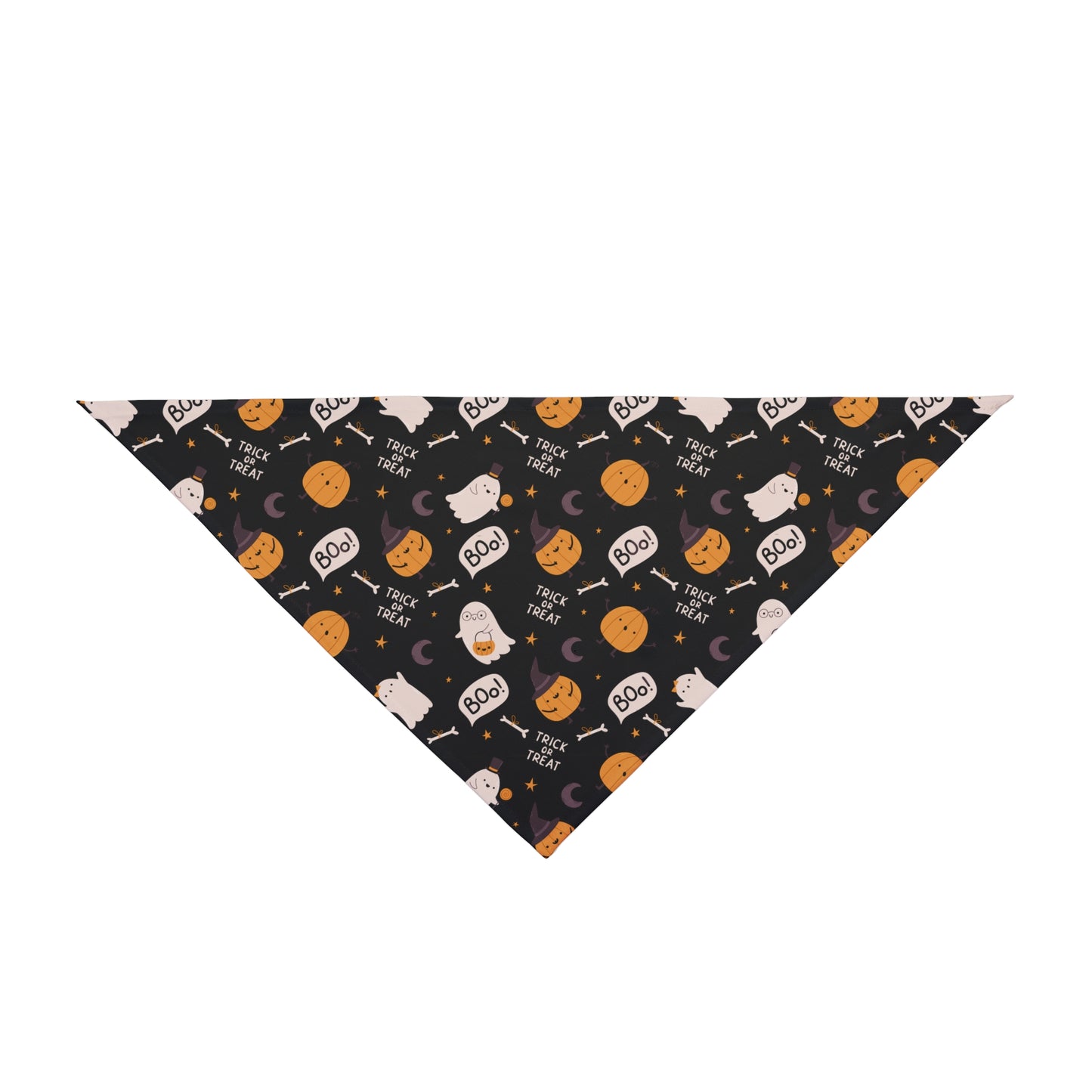 Halloween Pumpkins and Ghosts Dog Bandana, Halloween Dog Apparel, Trick or Treat, Dog Costume, Spooky, Halloween Dog