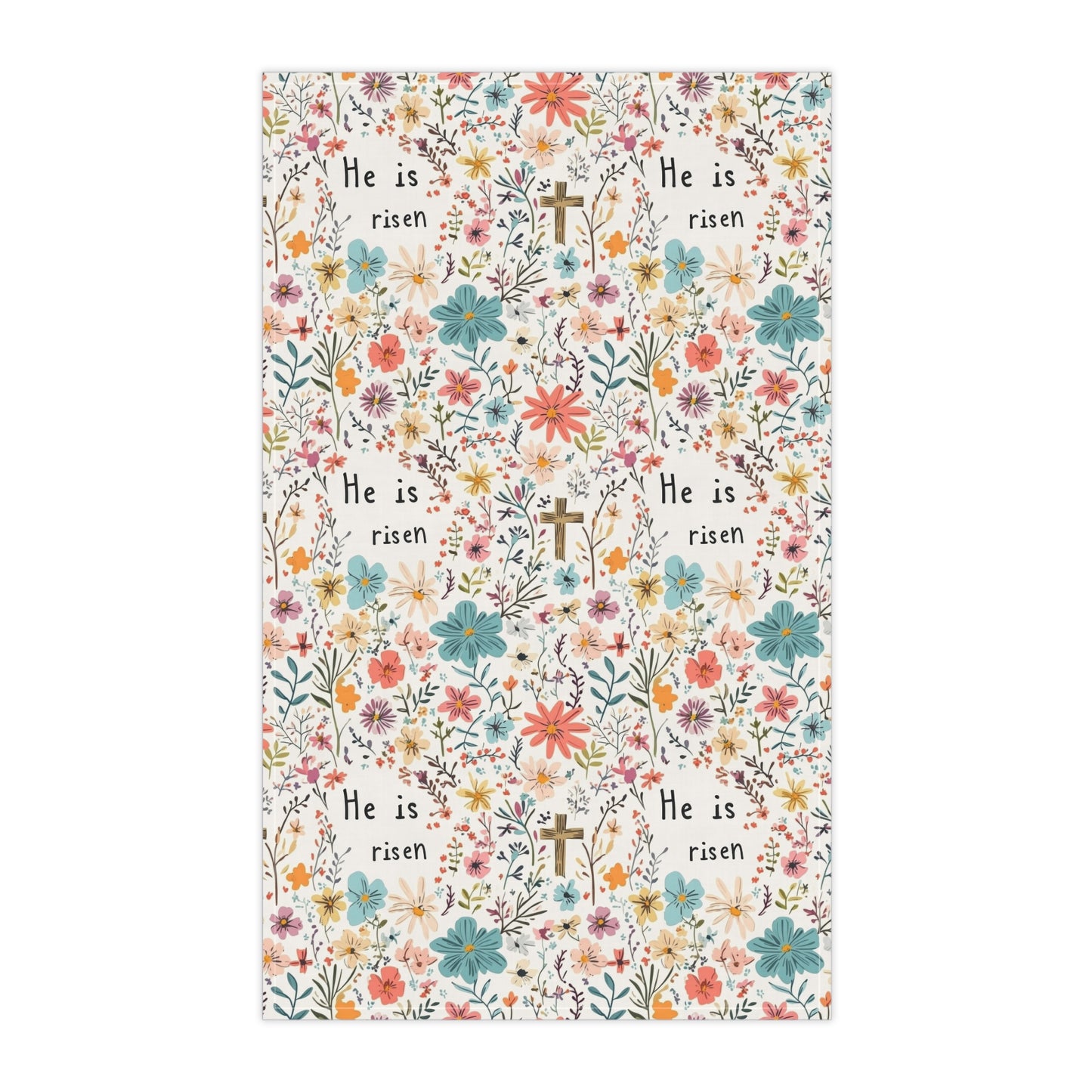 He is Risen Easter Hand Towel for Kitchen and Bath, Bunnies, Spring Home Decor, Easter, Cottage style, Christian Easter