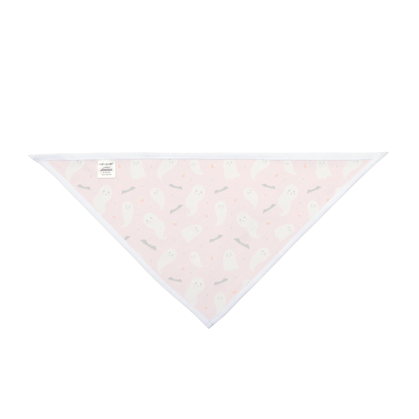 Halloween Pink Ghosts and Bats Dog Bandana, Halloween Dog Apparel, Trick or Treat, Dog Costume, Spooky Pet Neckwear, Halloween Dog