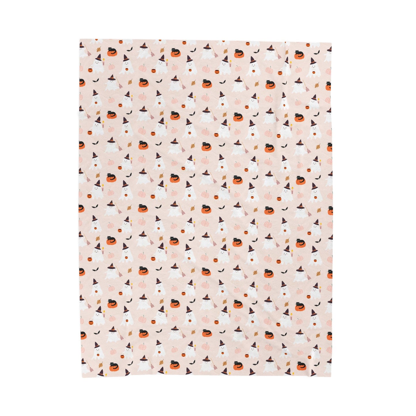 Cute Halloween Watercolor Velveteen Blanket