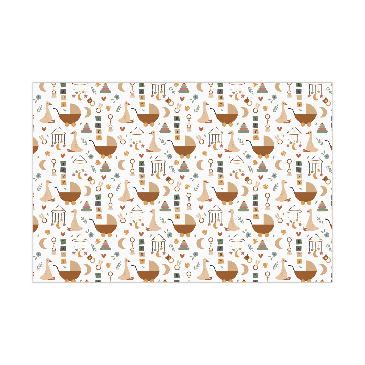 Boho Neutral Baby Shower Wrapping Paper