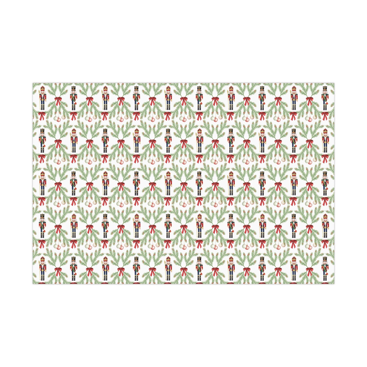 Nutcracker Wreath Christmas Gift Wrap, Christmas Wrapping Paper, Christmas Nutcracker Gift Wrap, Wrapping, Christmas Gifts