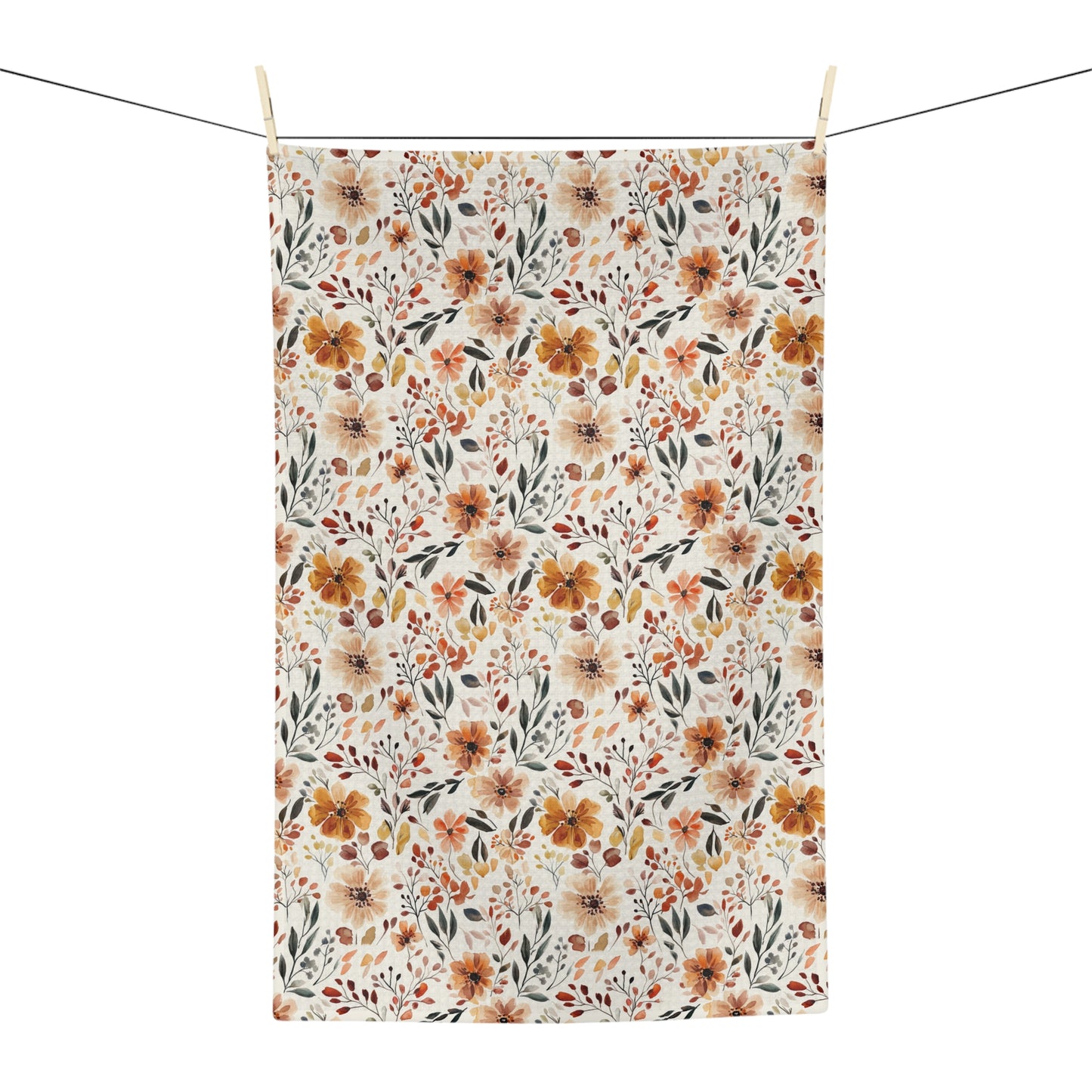 Microfiber Tea Towel - Fall Wildflower Botanical Dish Cloth