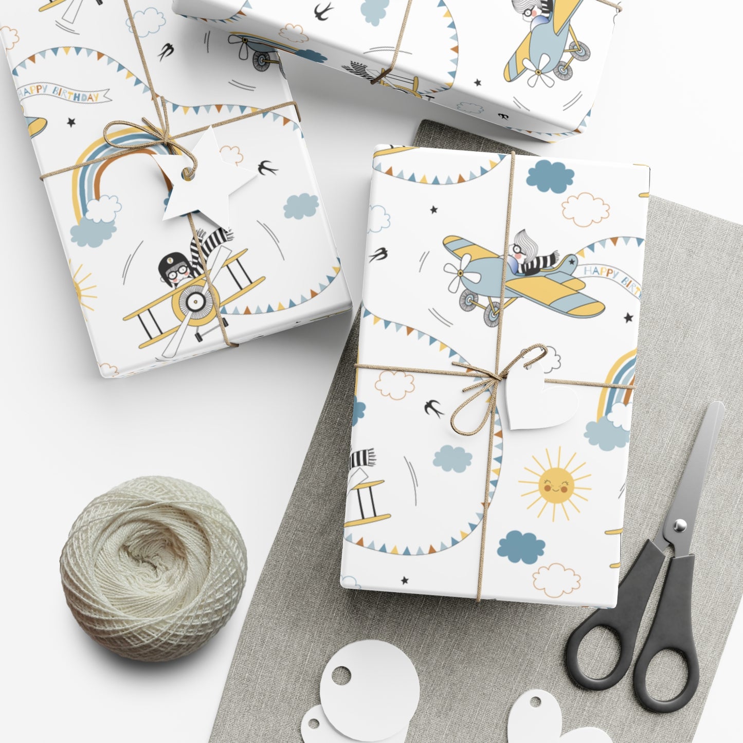Airplane Birthday Wrapping Paper