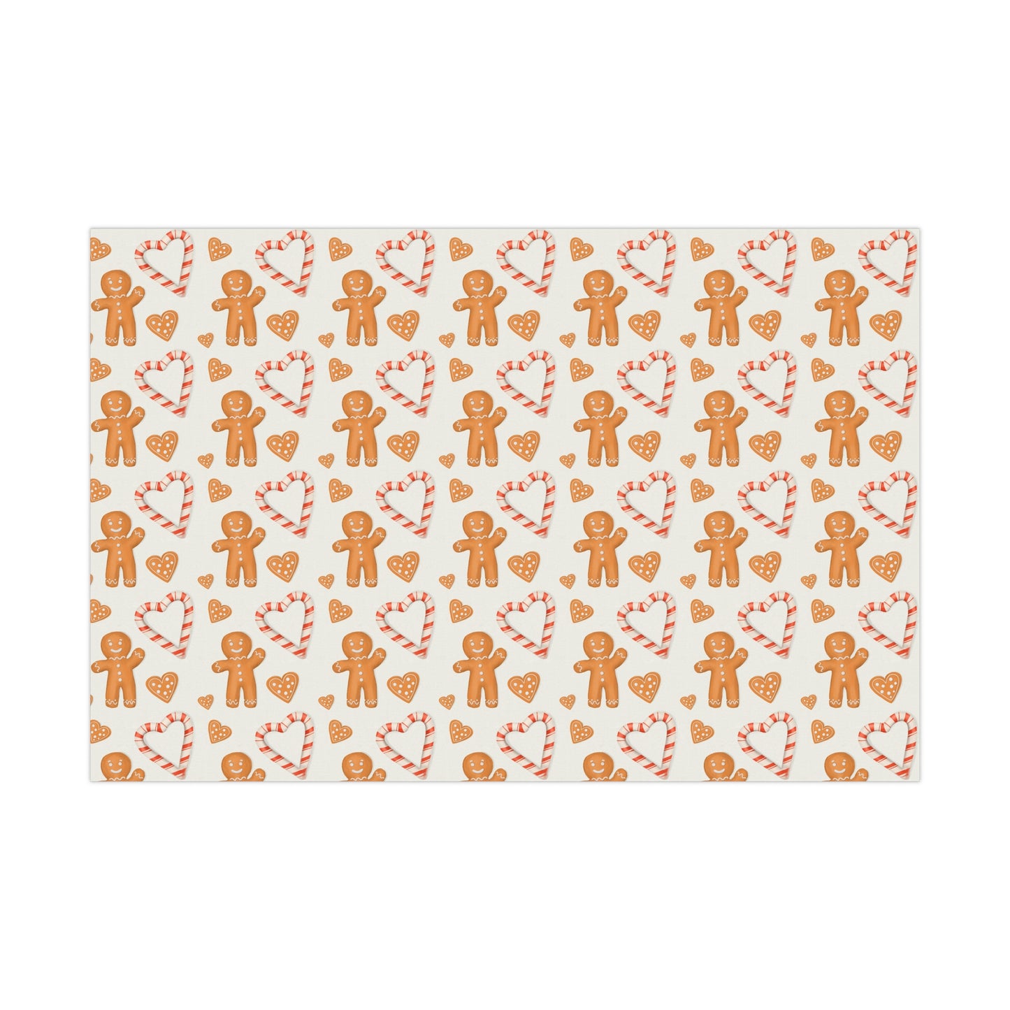 Classic Christmas Gingerbread Man Gift Wrap, Christmas Wrapping Paper, Christmas Ornament Gift Wrap, Wrapping, Christmas Gifts, Candy Cane