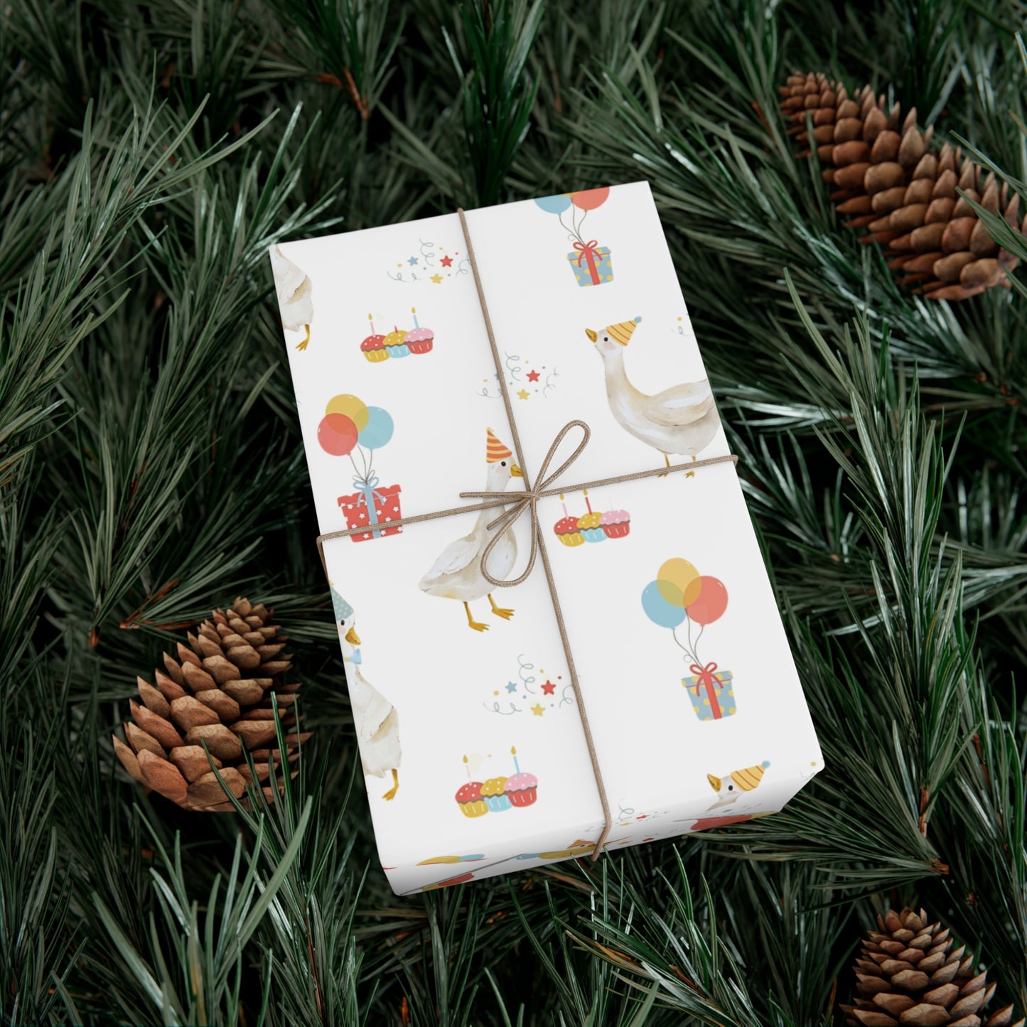 Goose Birthday Wrapping Paper, Silly Goose, Birthday Wrapping Paper, Baby Shower Gift Wrap Roll, Birthday Gift Wrap
