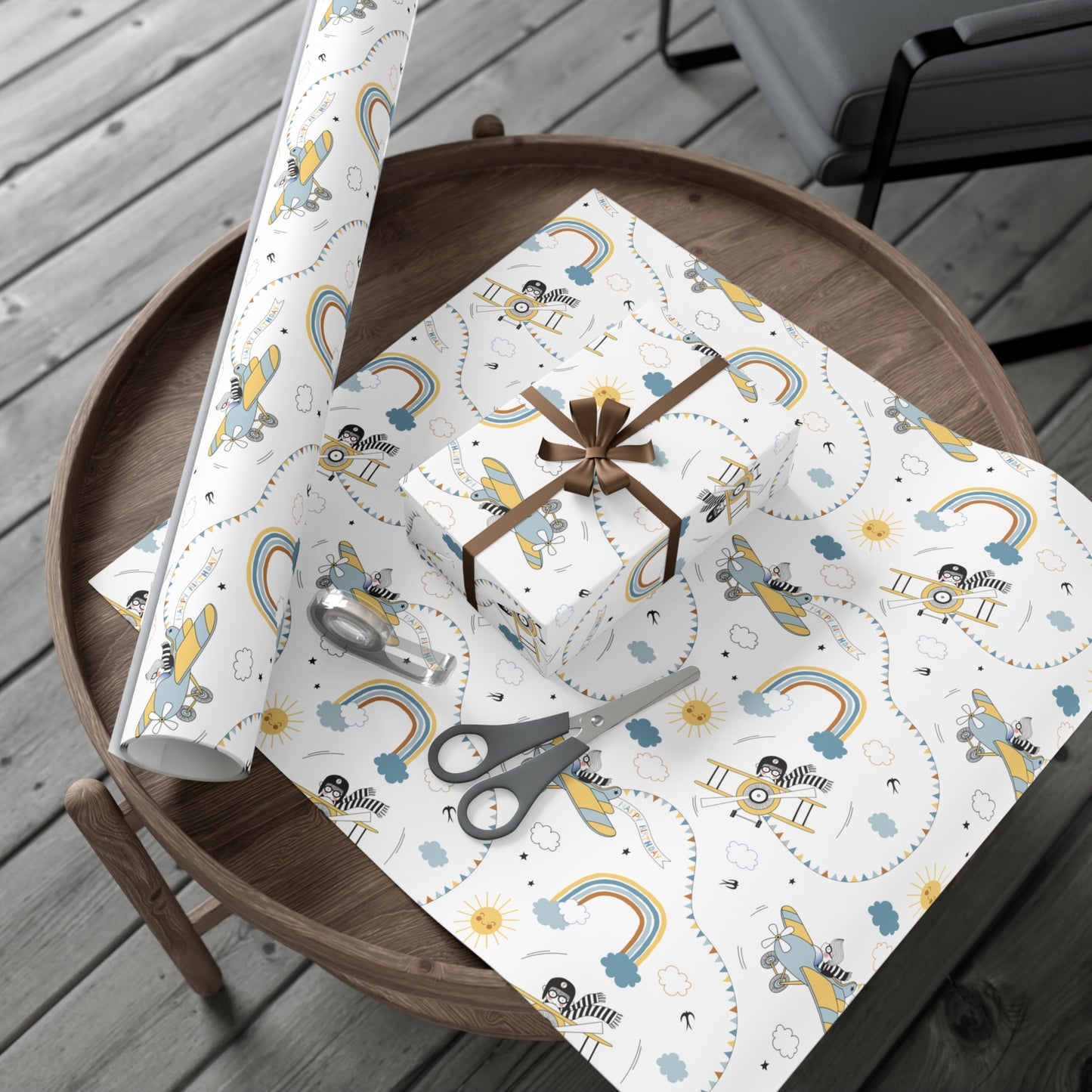 Airplane Birthday Wrapping Paper