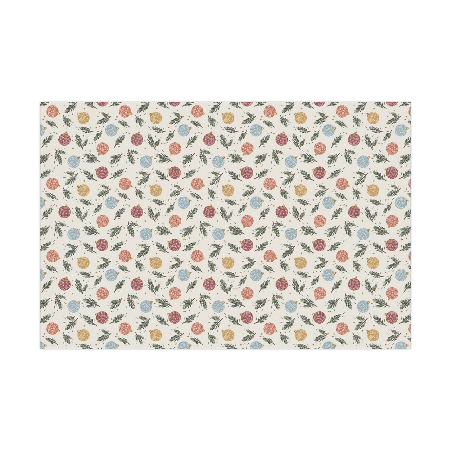 Classic Christmas Ornaments Gift Wrap, Christmas Wrapping Paper, Christmas Ornament Gift Wrap, Wrapping, Christmas Gifts, Vintage Christmas