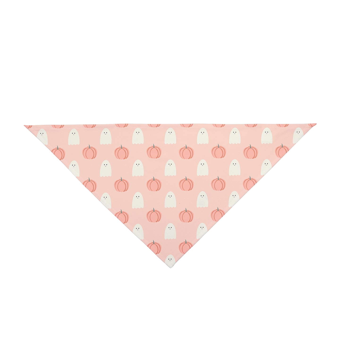 Peach Ghosts & Pumpkins Dog Bandana