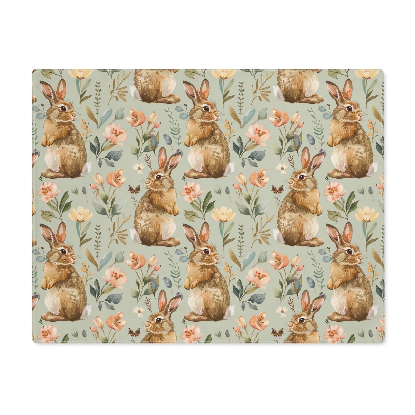 Easter Rabbits Dining Placemat, Bunnies, Spring Home Decor, Easter, Cottage style, Single Placemat, Easter Dining