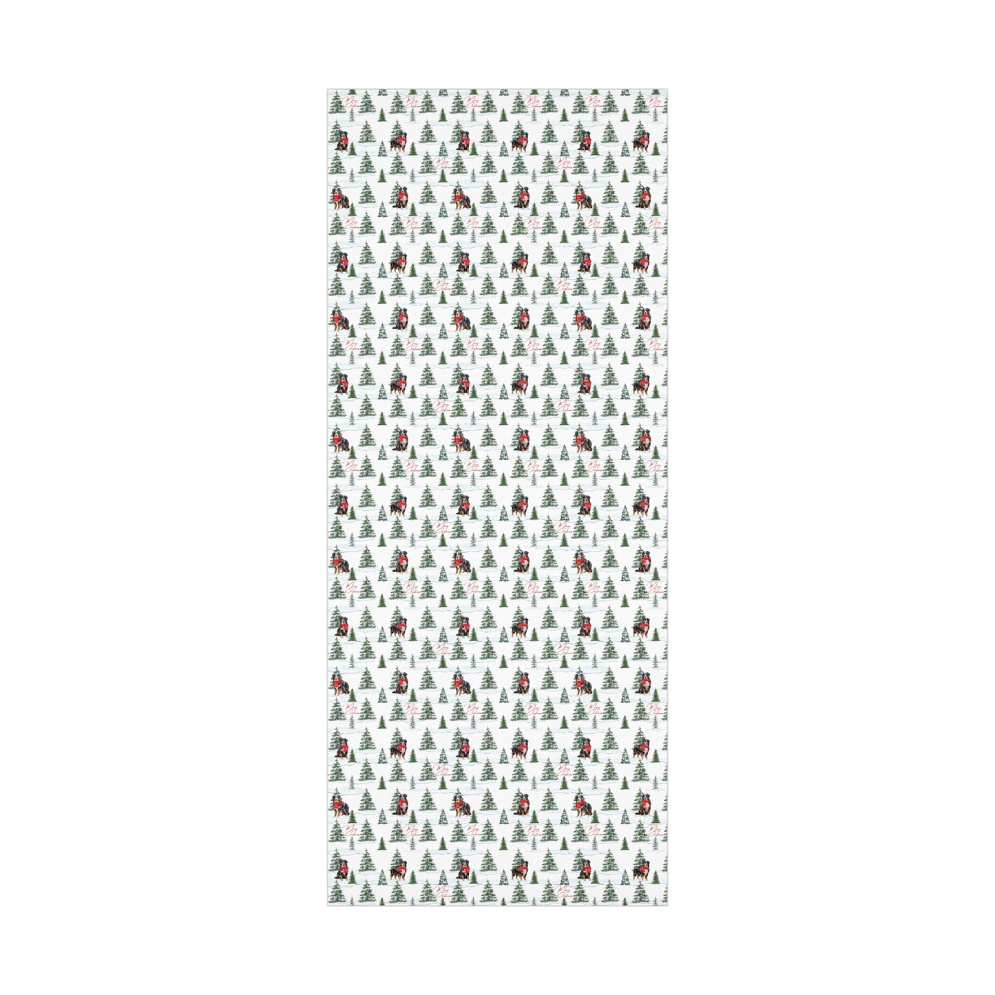 Bernese Mountain Dog Snowy Christmas Gift Wrap