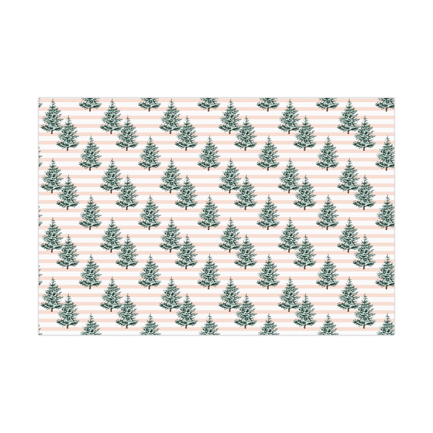 Light Pink Stripe Christmas Wrapping Paper