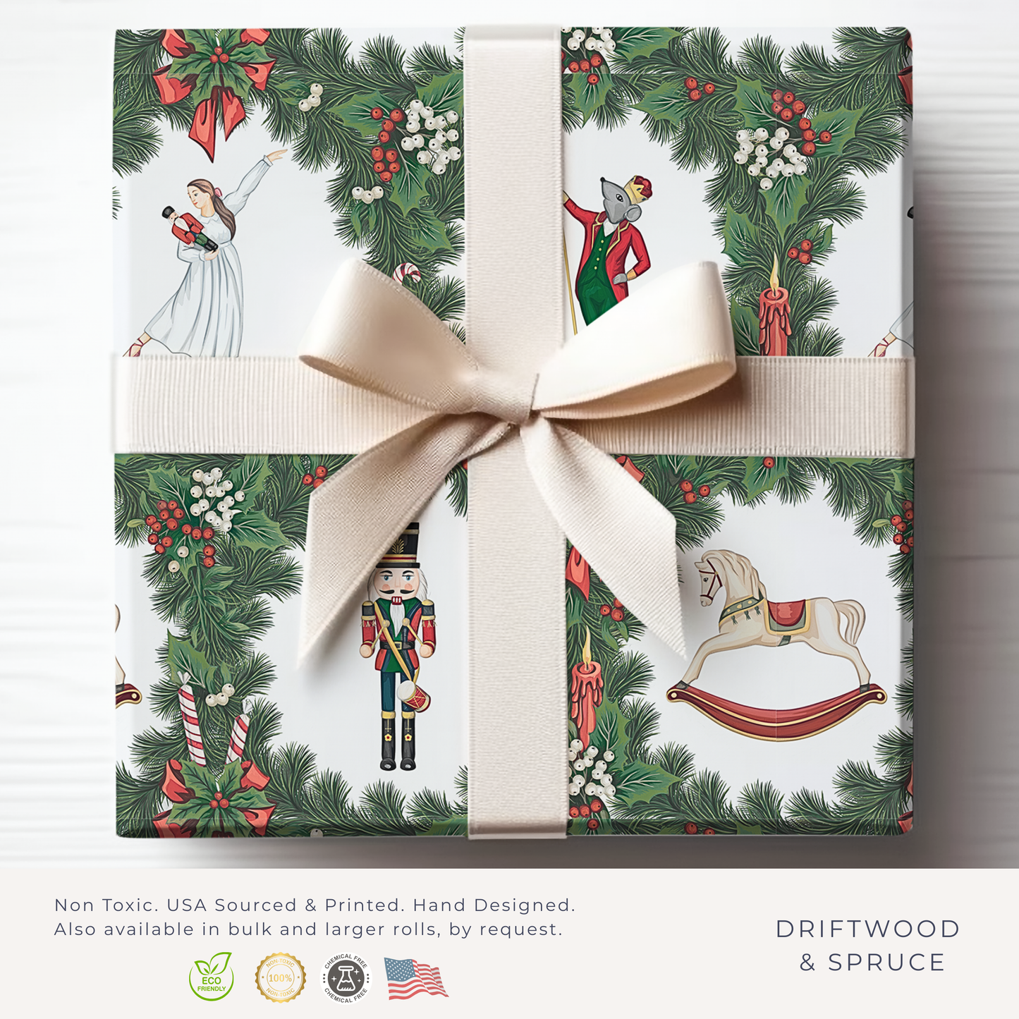 Luxury dark green nutcracker scene