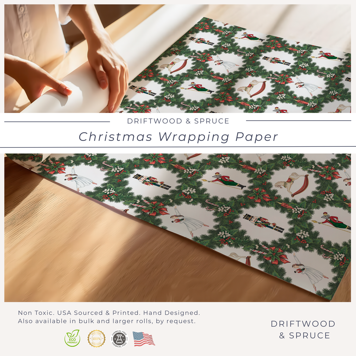 Luxury dark green nutcracker scene