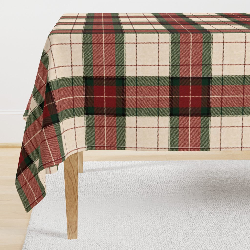 Christmas Tablecloth, Ralph Lauren Inspired Tartan, Holiday, Farmhouse Decor, Classic Dining