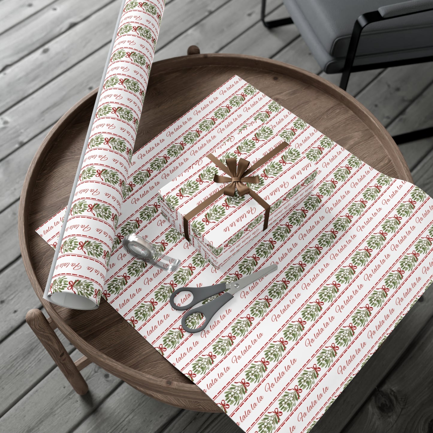 Christmas Mistletoe Wrapping paper