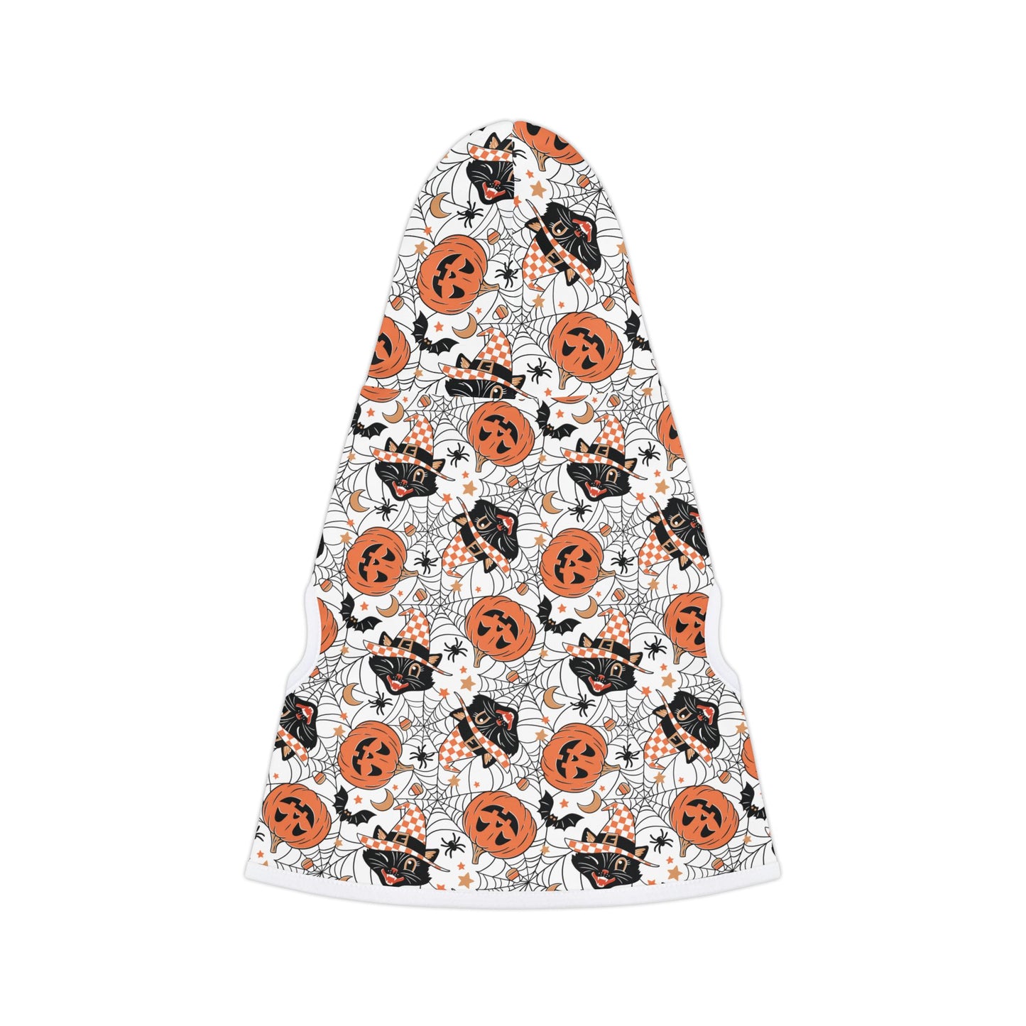 Retro Pumpkins and Halloween Black Cat Dog Halloween Hoodie, Dog Costume Pet Hoodie, Trick or Treat Halloween Dog Hoodie,Spooky