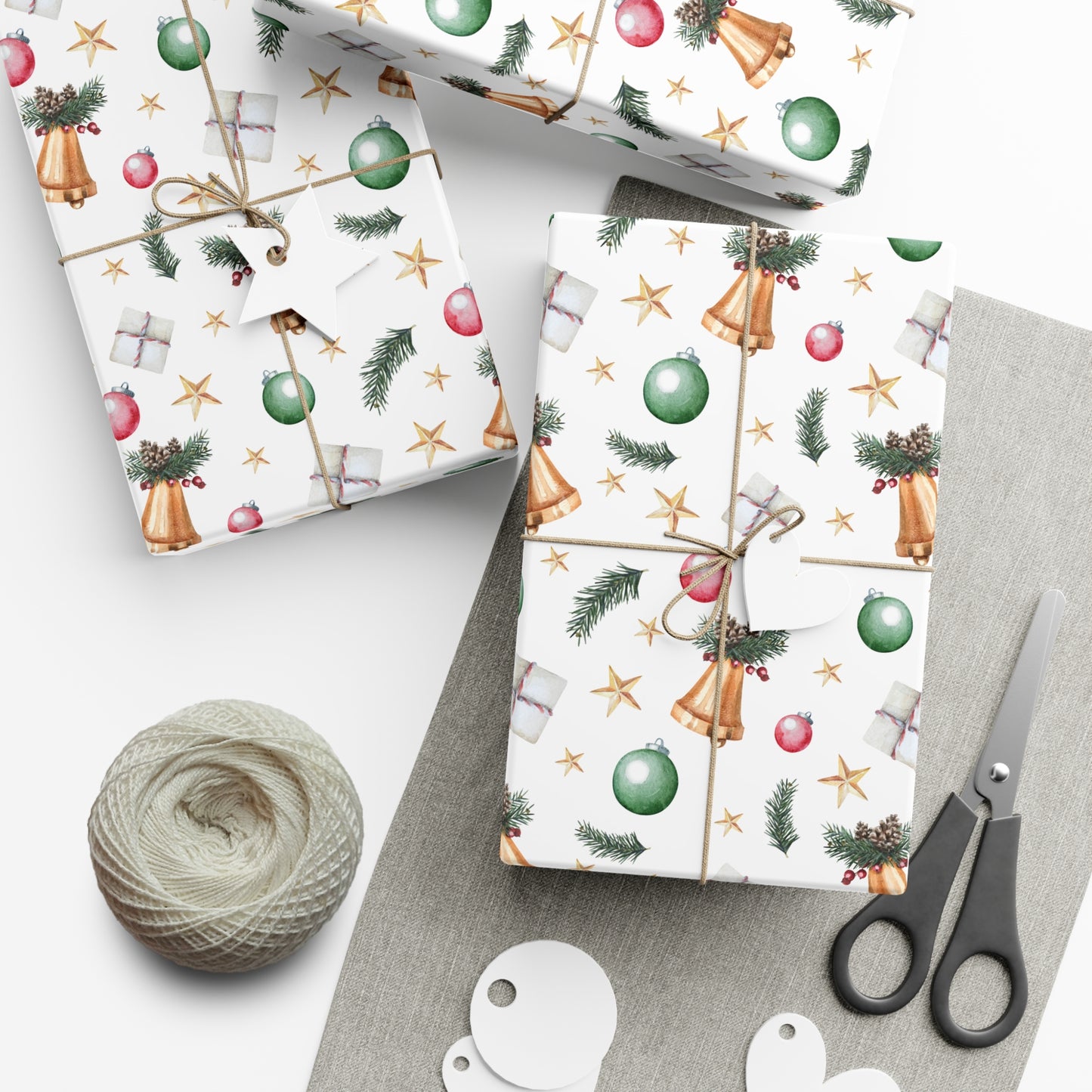 Watercolor Christmas Bells & Ornaments