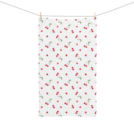 Cherries Hand Towel for Kitchen and Bath