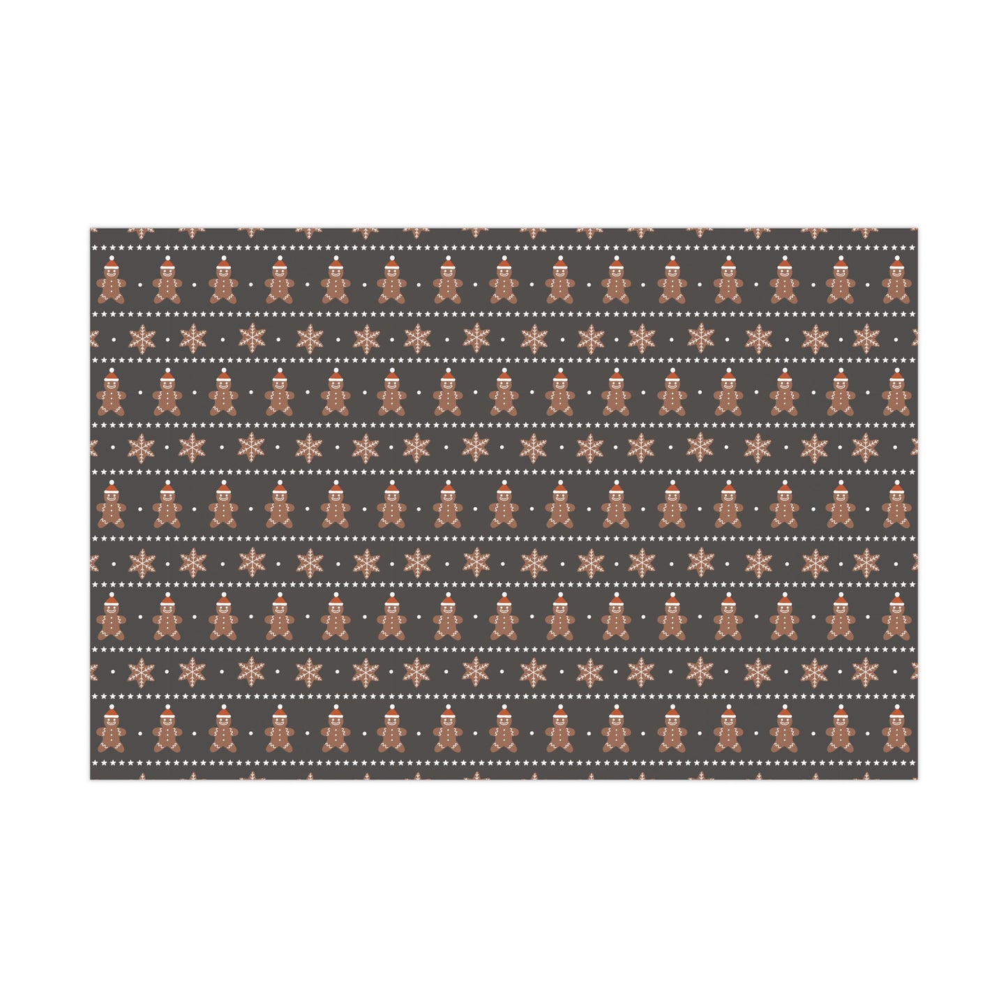 Gingerbread Man Christmas Gift Wrap
