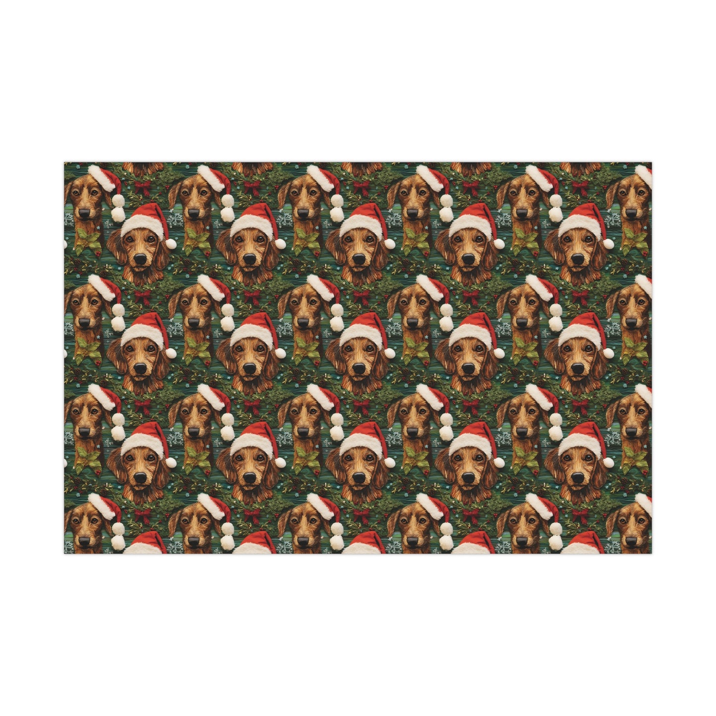Faux 3D Christmas Dogs