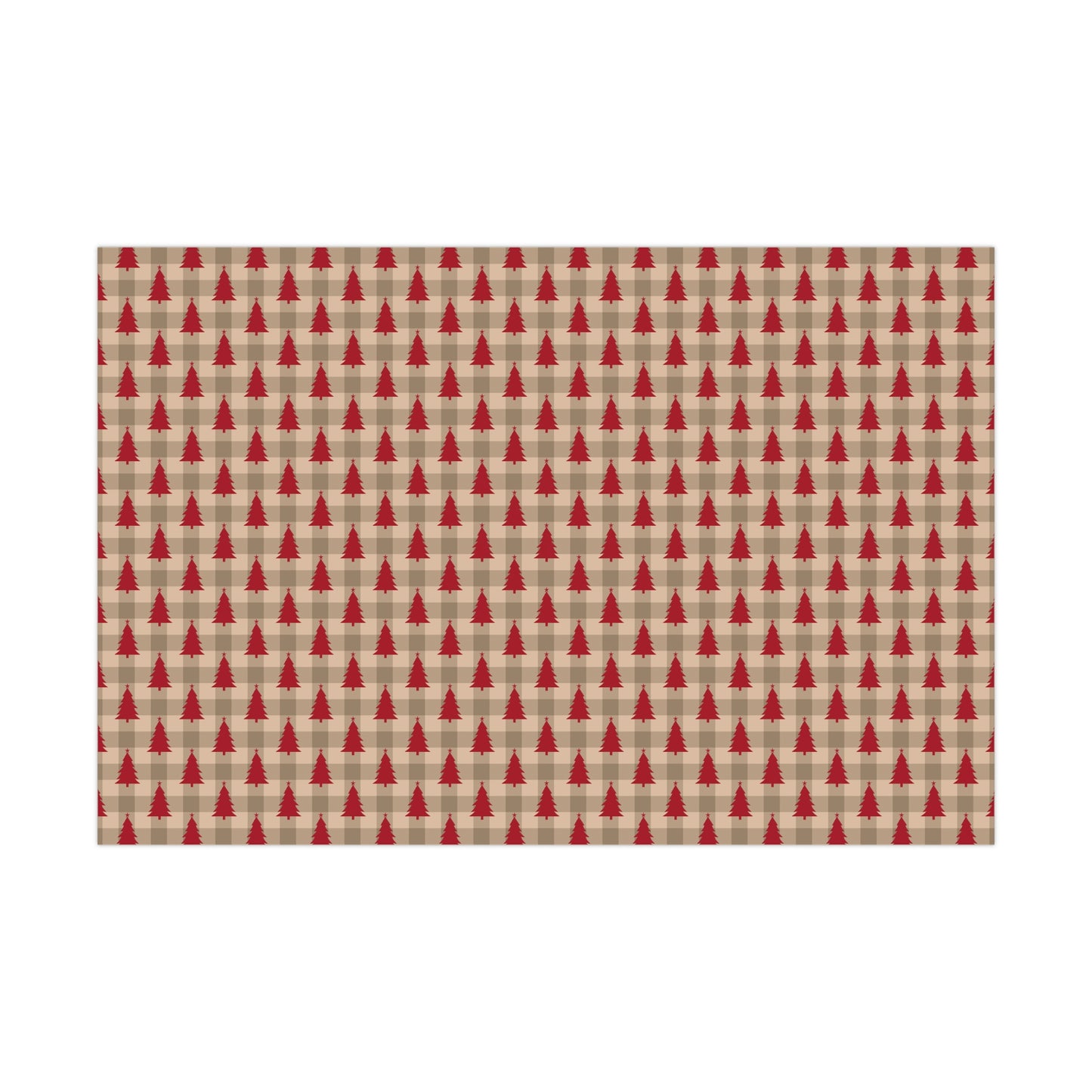 Country Kraft Farmhouse Style Gift Wrap, Christmas Wrapping Paper, Christmas Ornament Gift Wrap, Wrapping, Christmas Gifts, Holiday Trees