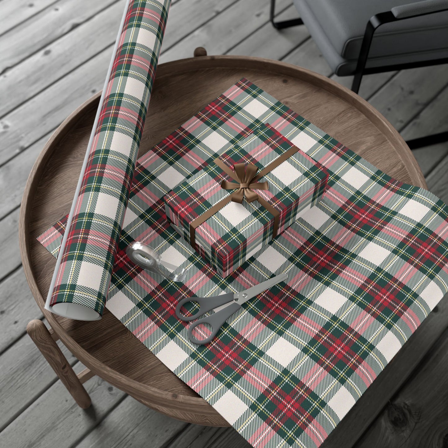 Ralph Lauren Inspired Tartan Christmas Wrapping