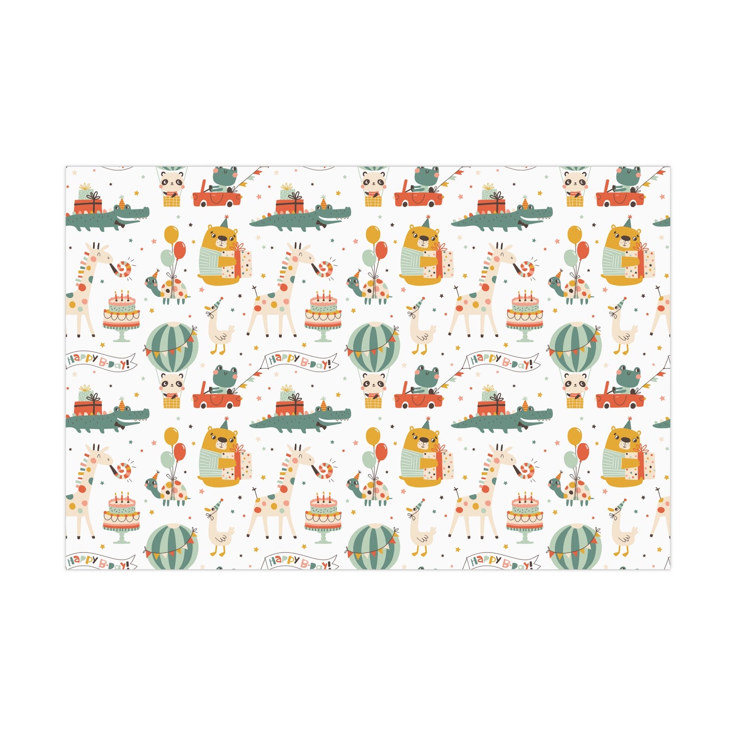 Adorable Animals Birthday Wrapping Paper