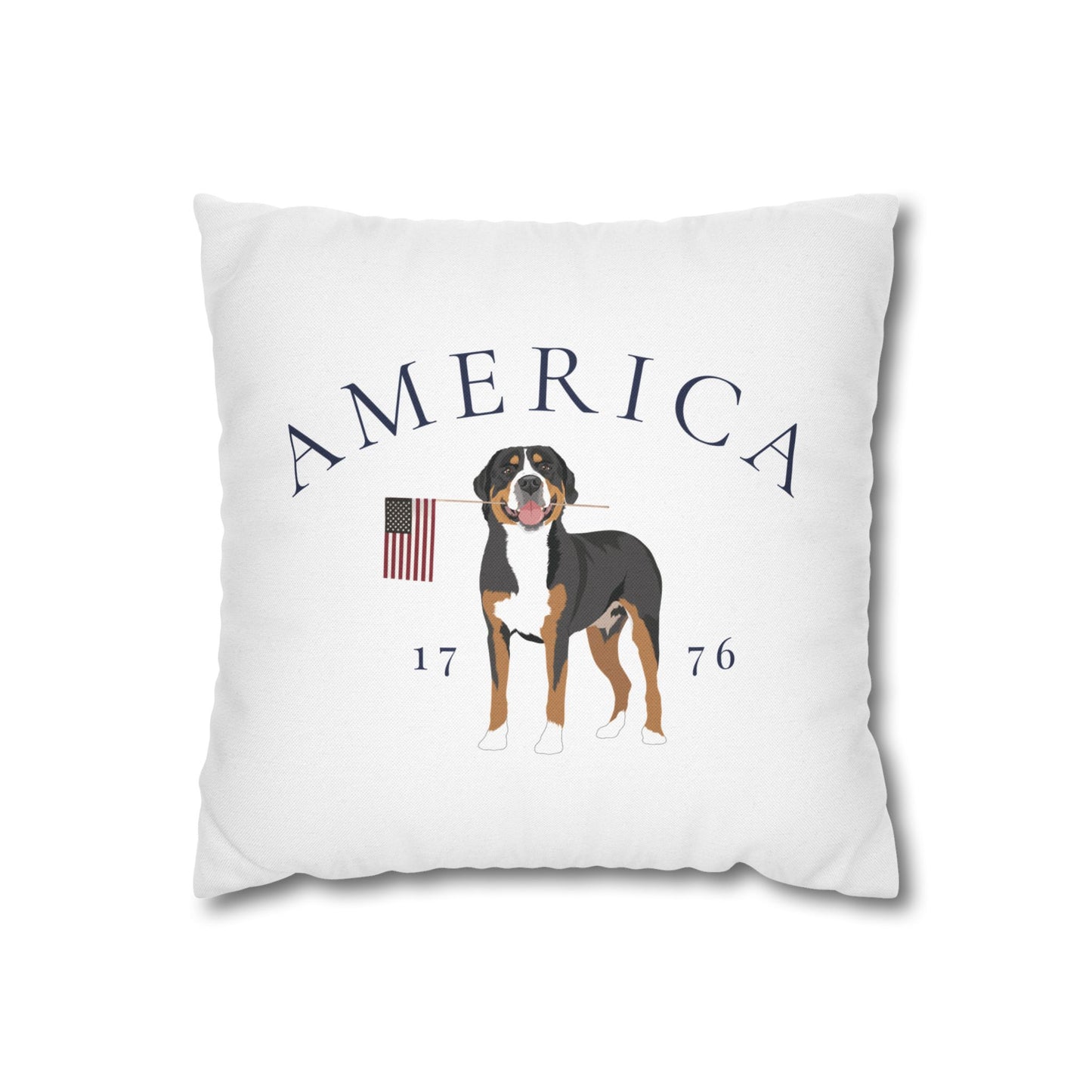 Double Sided Patriotic Greater Swiss Mountain Dog with 2 Different Summer Graphics, Swissy, GSMD