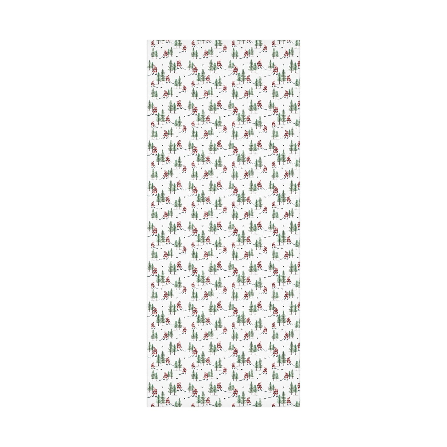 Hockey Santa Christmas Wrapping Paper