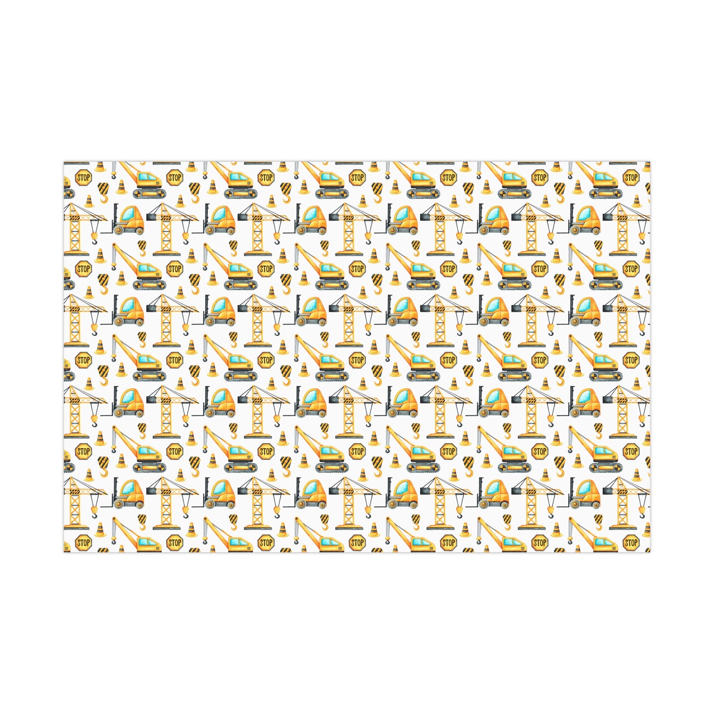 Construction Zone Wrapping Paper
