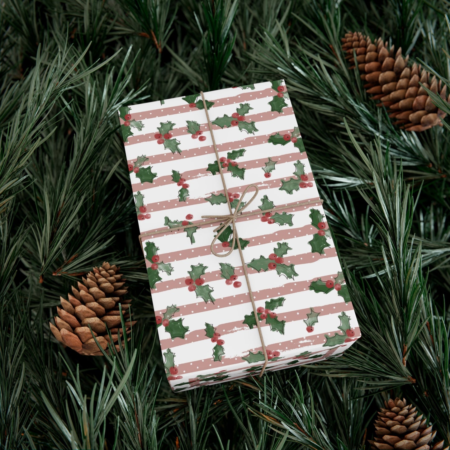Christmas Holly Wrapping Paper