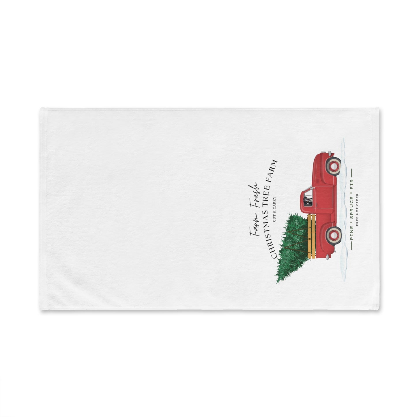 Swissy Christmas Tree Farm Hand Towel, Kitchen or Bath