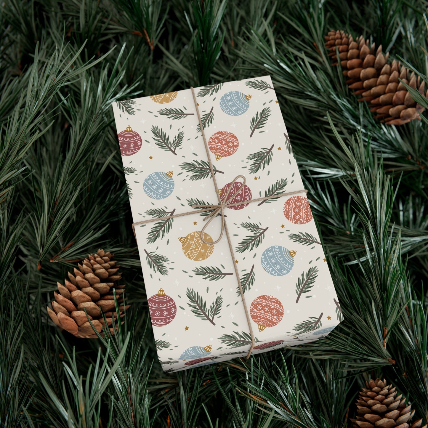 Classic Christmas Ornaments Gift Wrap, Christmas Wrapping Paper, Christmas Ornament Gift Wrap, Wrapping, Christmas Gifts, Vintage Christmas