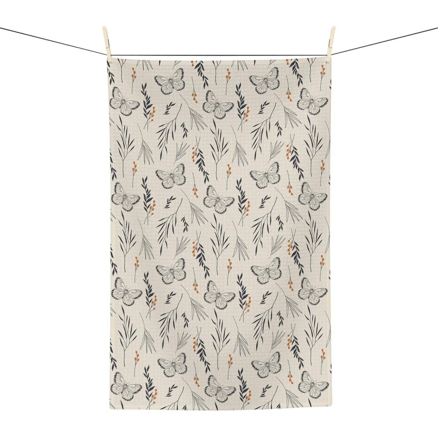 Microfiber Tea Towel - Fall Wildflower Botanical Dish Cloth