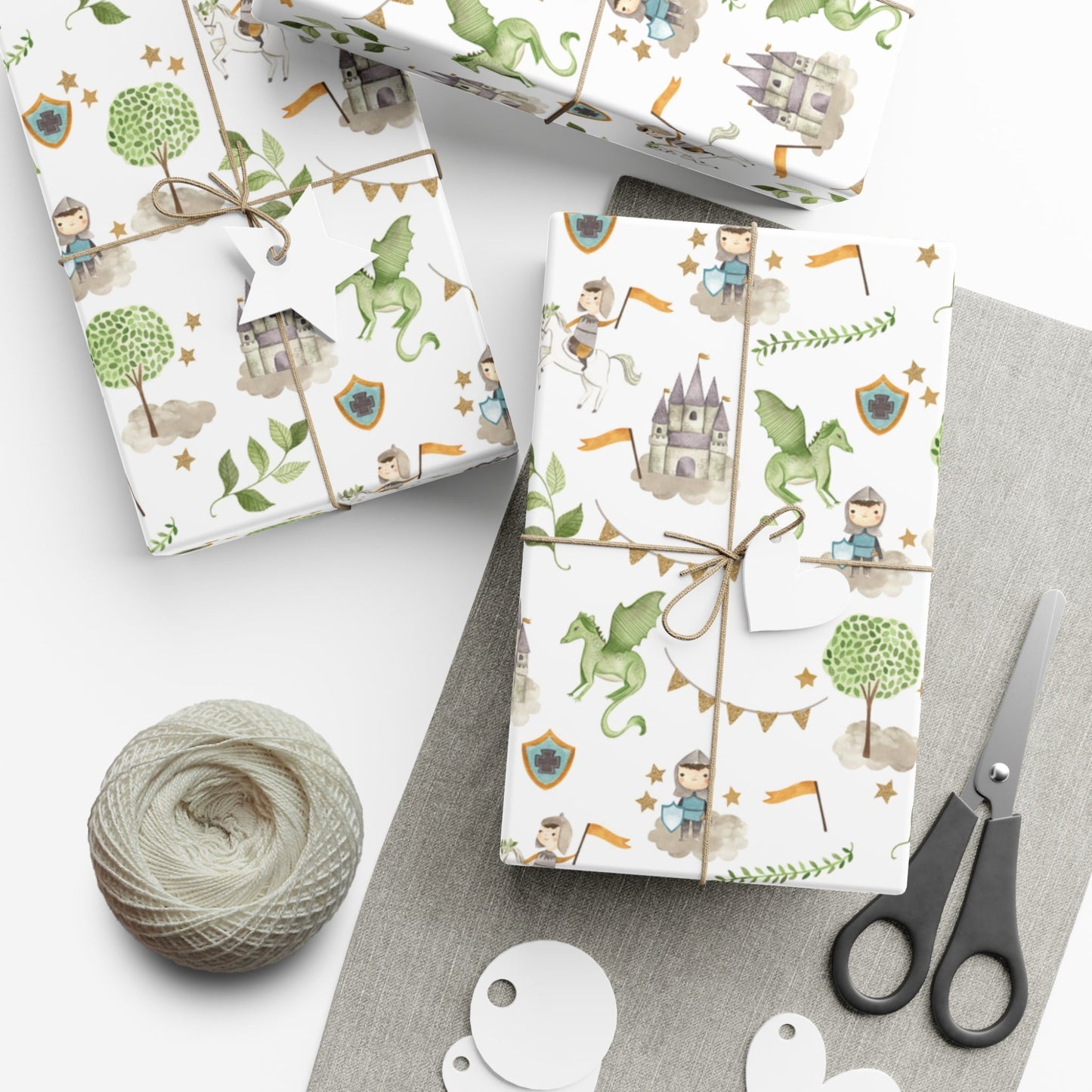 Knights & Dragons Wrapping Paper