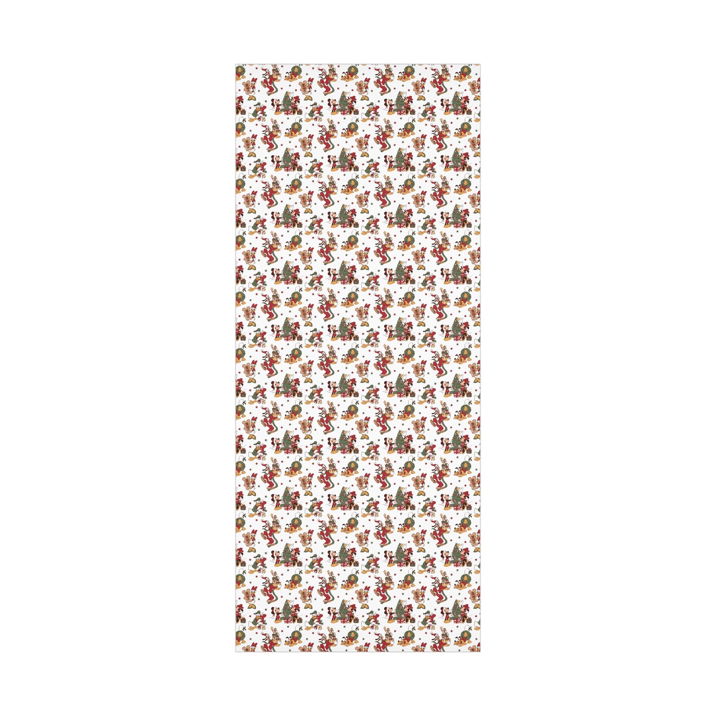 Vintage Retro Children's Mouse Christmas Wrapping Paper, Classic Christmas Gift Wrap Roll, Holiday Gift Wrap, Christmas Paper
