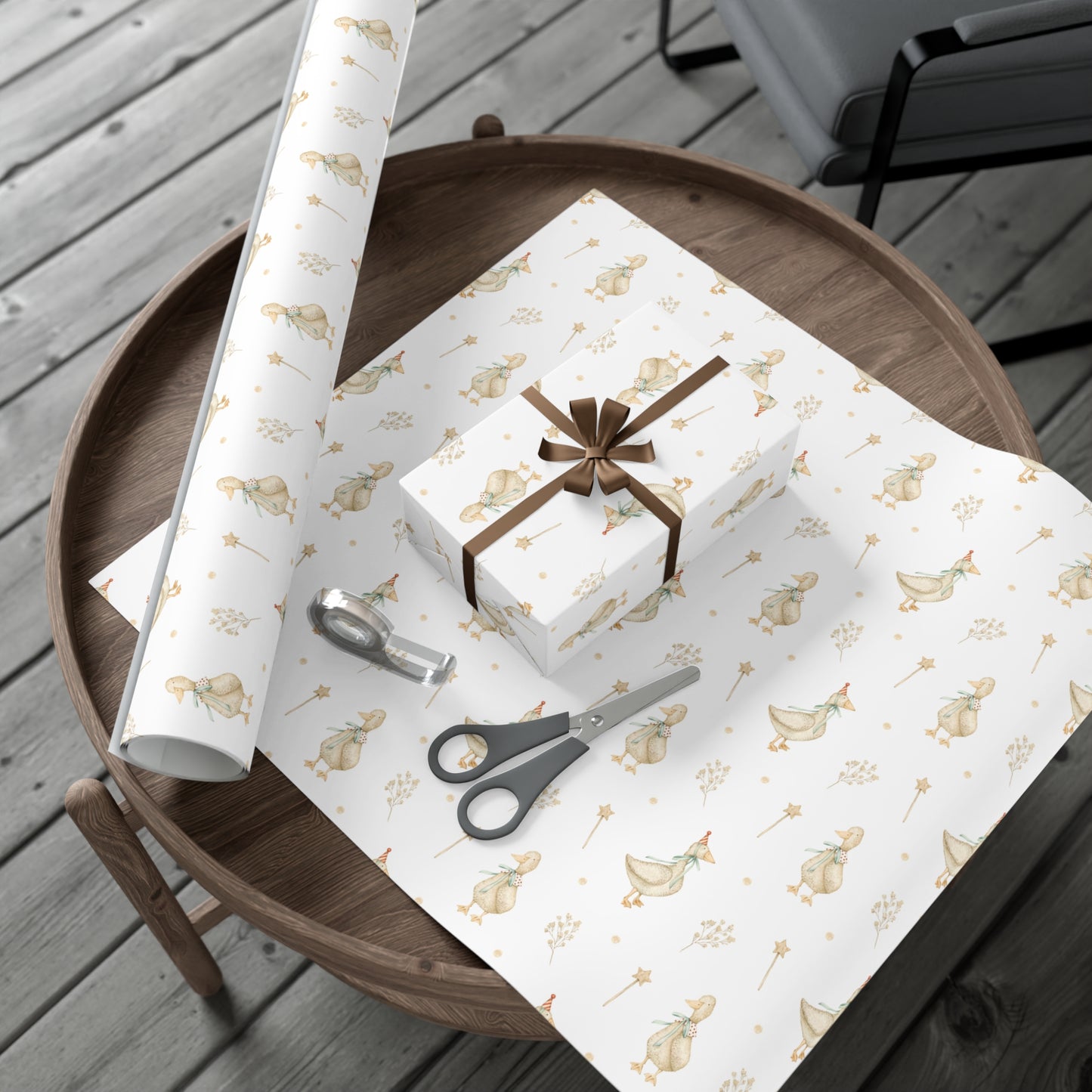 Goose Birthday Baby Shower Wrapping Paper, Baby Shower Gift Wrap Roll, Birthday Gift Wrap