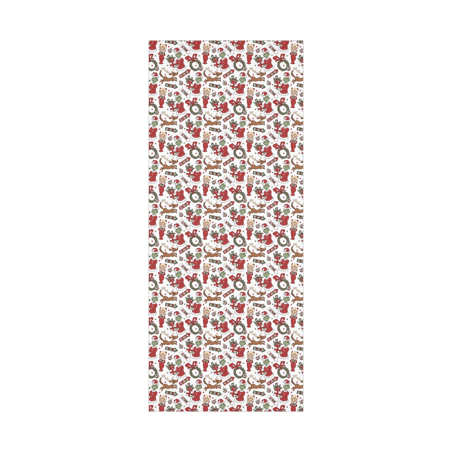 Vintage Retro Christmas Wrapping Paper, Classic Christmas Gift Wrap Roll, Holiday Gift Wrap, Christmas Paper, Gift Wrap