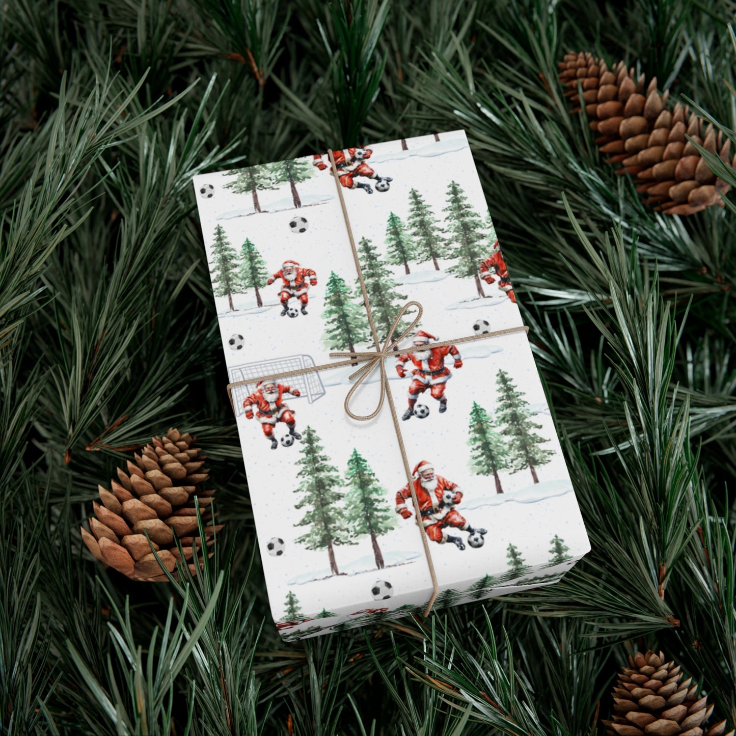 Soccer Santa Christmas Wrapping Paper, Soccer, Sports Gift Wrap, Wrapping Paper, Personalized, Christmas Gifts, Unique Gift, Santa Wrapping