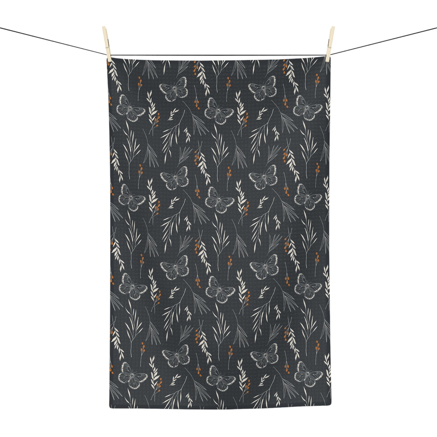 Microfiber Tea Towel - Fall Wildflower Botanical Dish Cloth