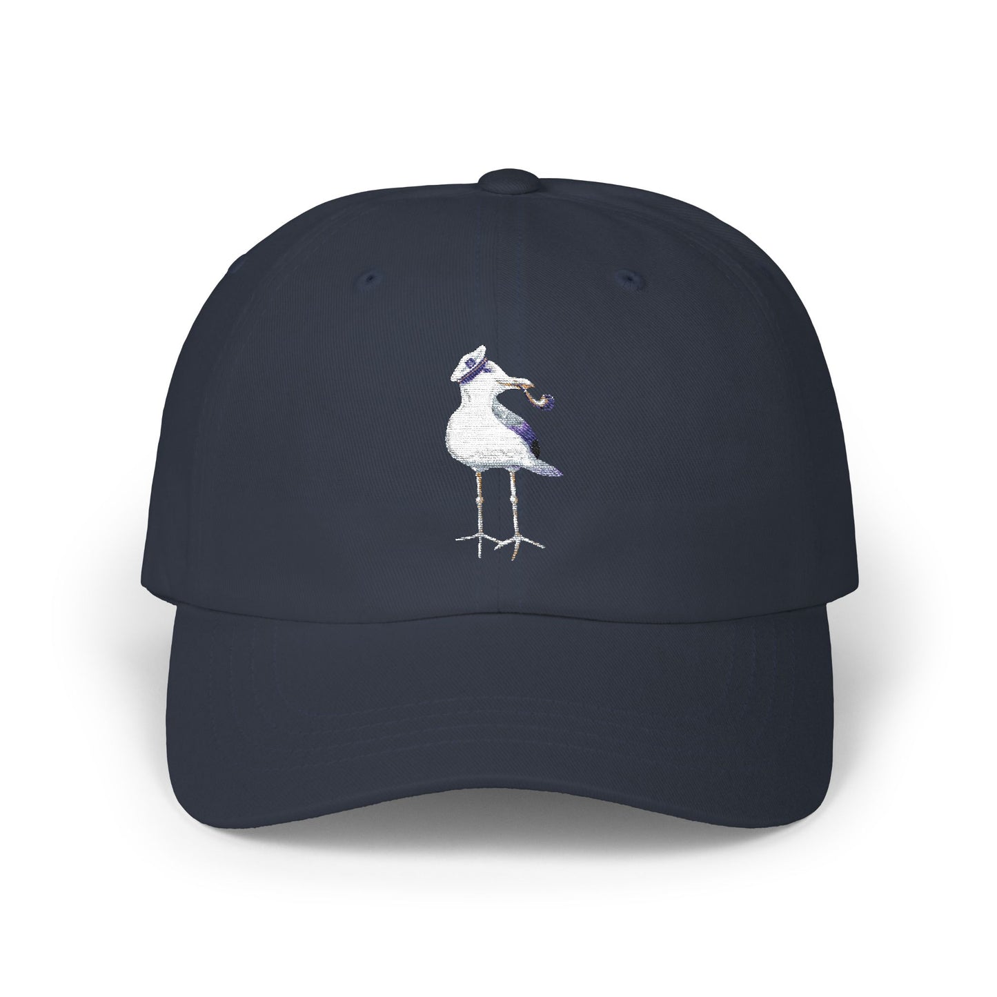 Embroidered Coastal "Captain Seagull" with Pipe Hat - Summer Capsule Collection
