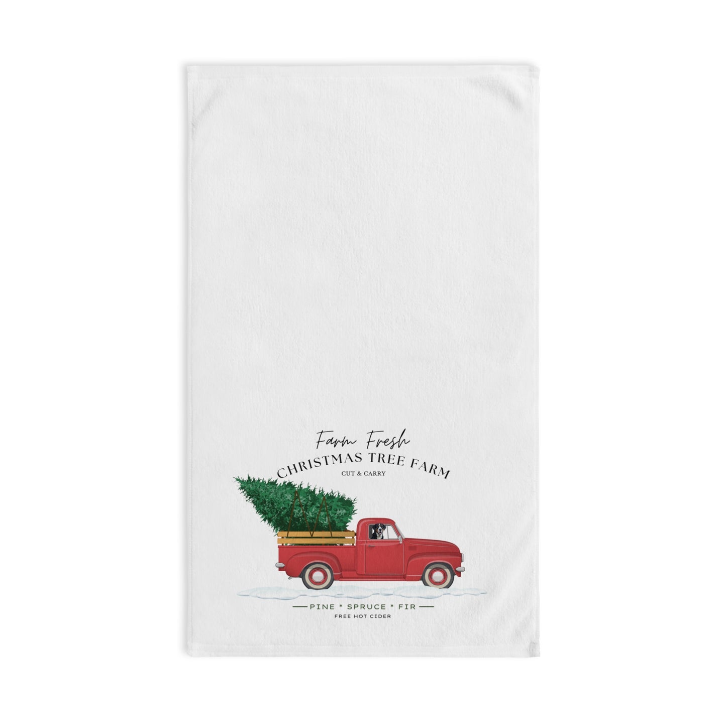 Swissy Christmas Tree Farm Hand Towel, Kitchen or Bath