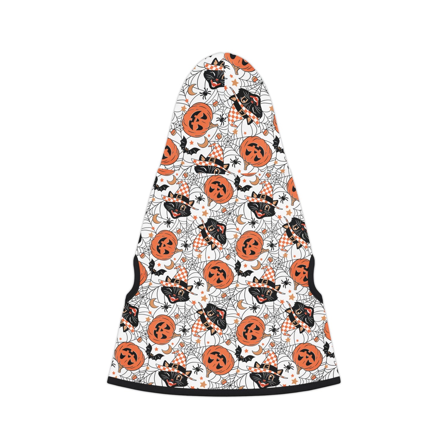 Retro Pumpkins and Halloween Black Cat Dog Halloween Hoodie, Dog Costume Pet Hoodie, Trick or Treat Halloween Dog Hoodie,Spooky