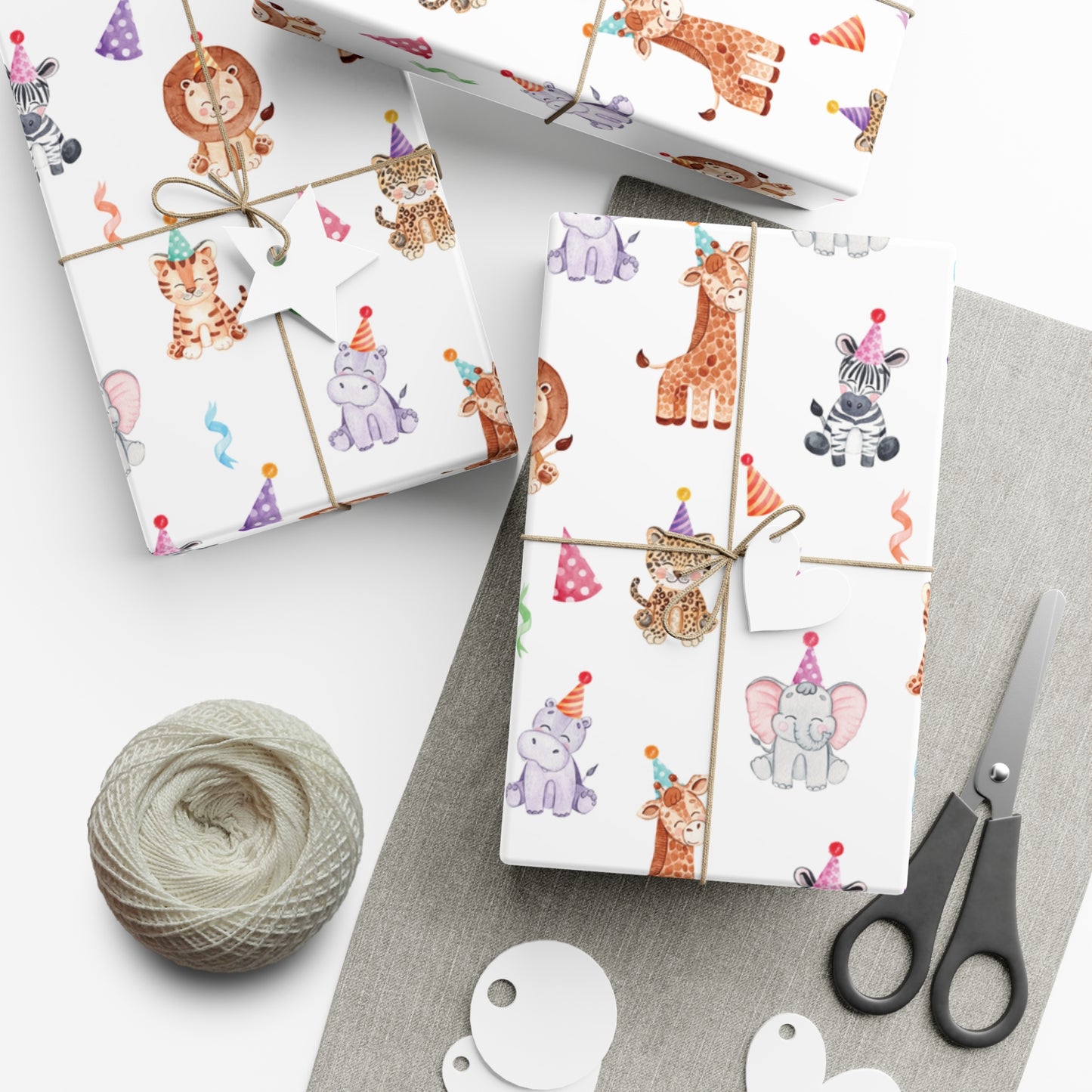 Party Animals Safari Wrapping Paper