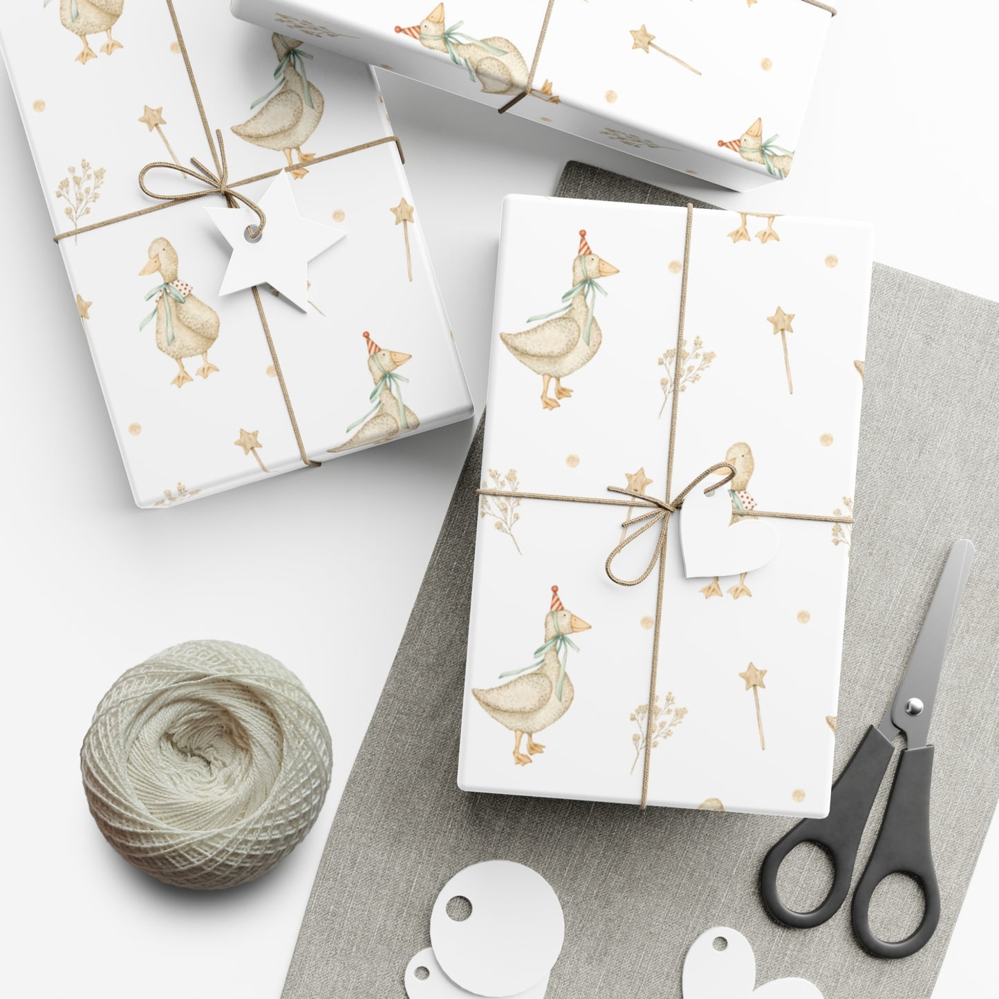 Goose Birthday Baby Shower Wrapping Paper, Baby Shower Gift Wrap Roll, Birthday Gift Wrap