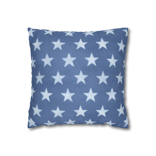 Faded Rustic Style Stars Patriotic Pillow Cover, Pairs Well W/ Our Rustic Red Striped Pillow Cover, Farmhouse Summer Decor