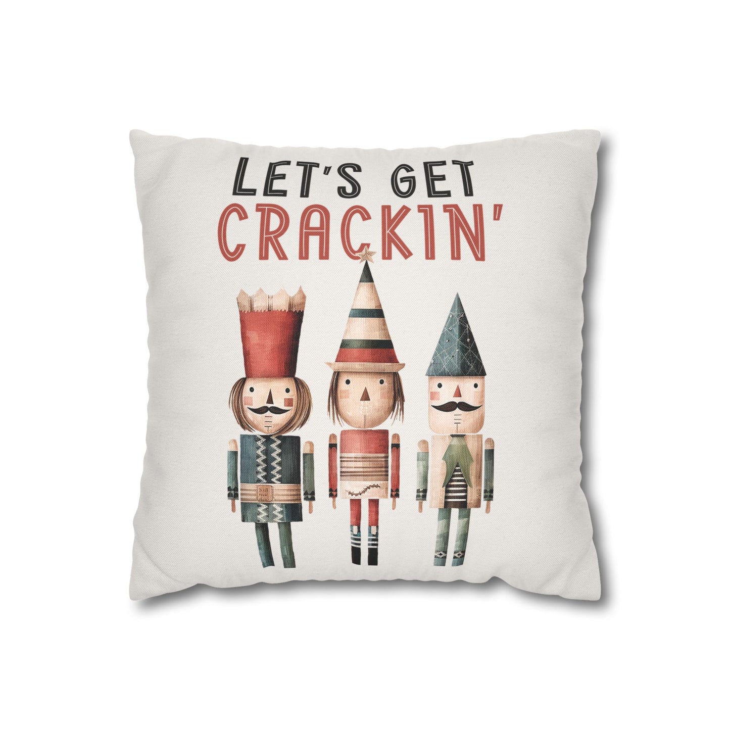 Vintage Nutcracker Christmas Throw Pillow Cover